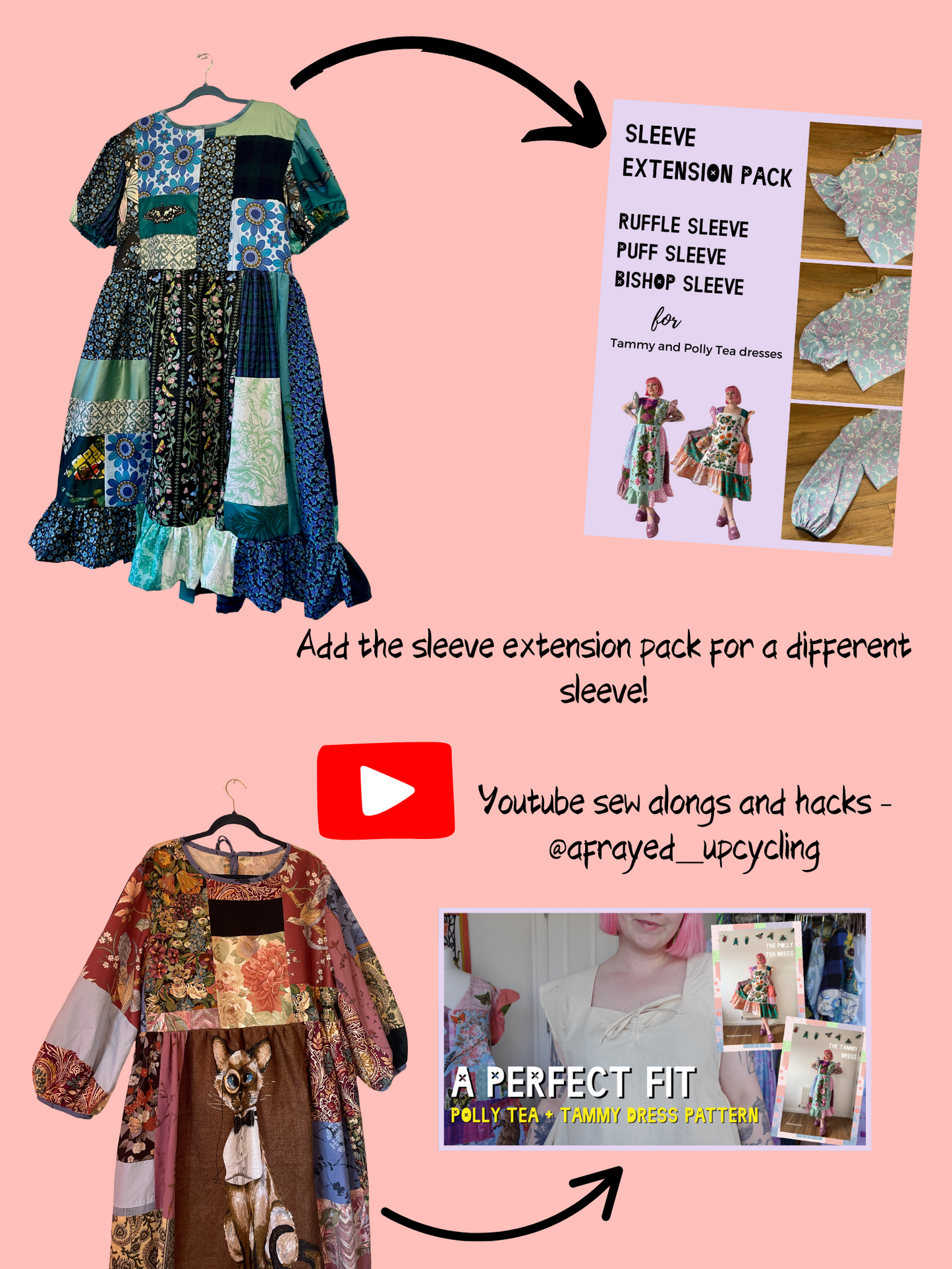 Tammy Dress Pattern PDF - Sizes XS-5XL