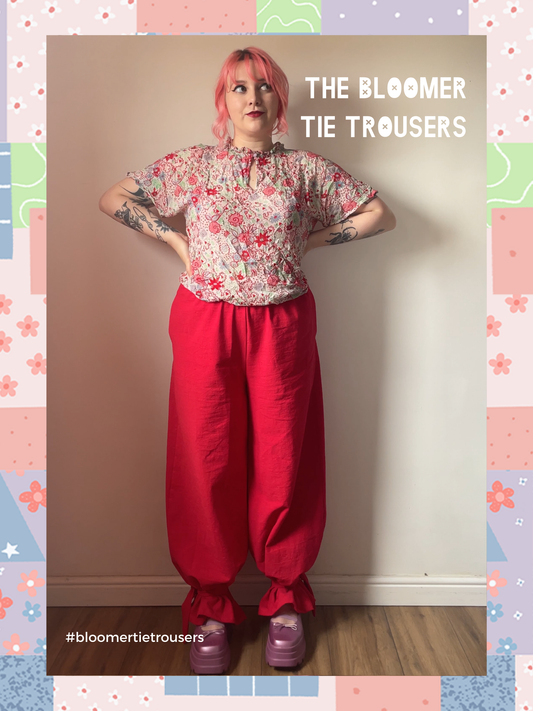 The Bloomer Tie Trousers Pattern PDF - Sizes XS-5XL