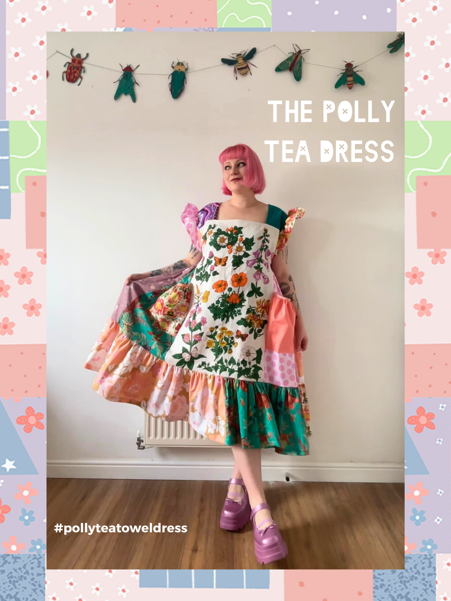 Polly Tea Dress Pattern PDF - Sizes XS-5XL