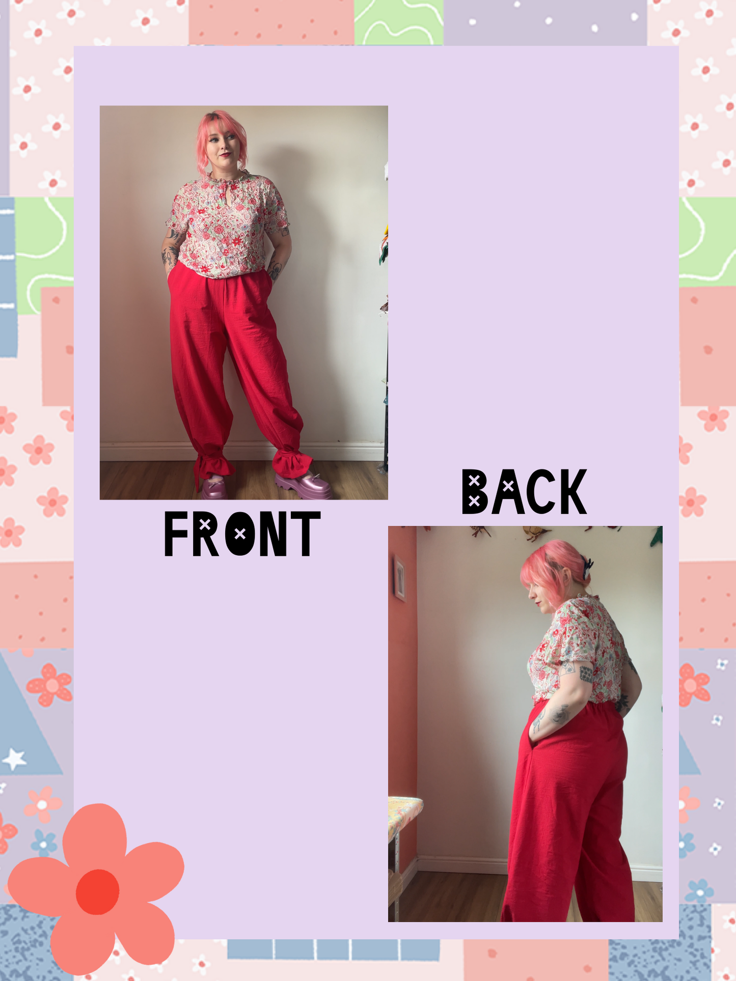 The Bloomer Tie Trousers Pattern PDF - Sizes XS-5XL