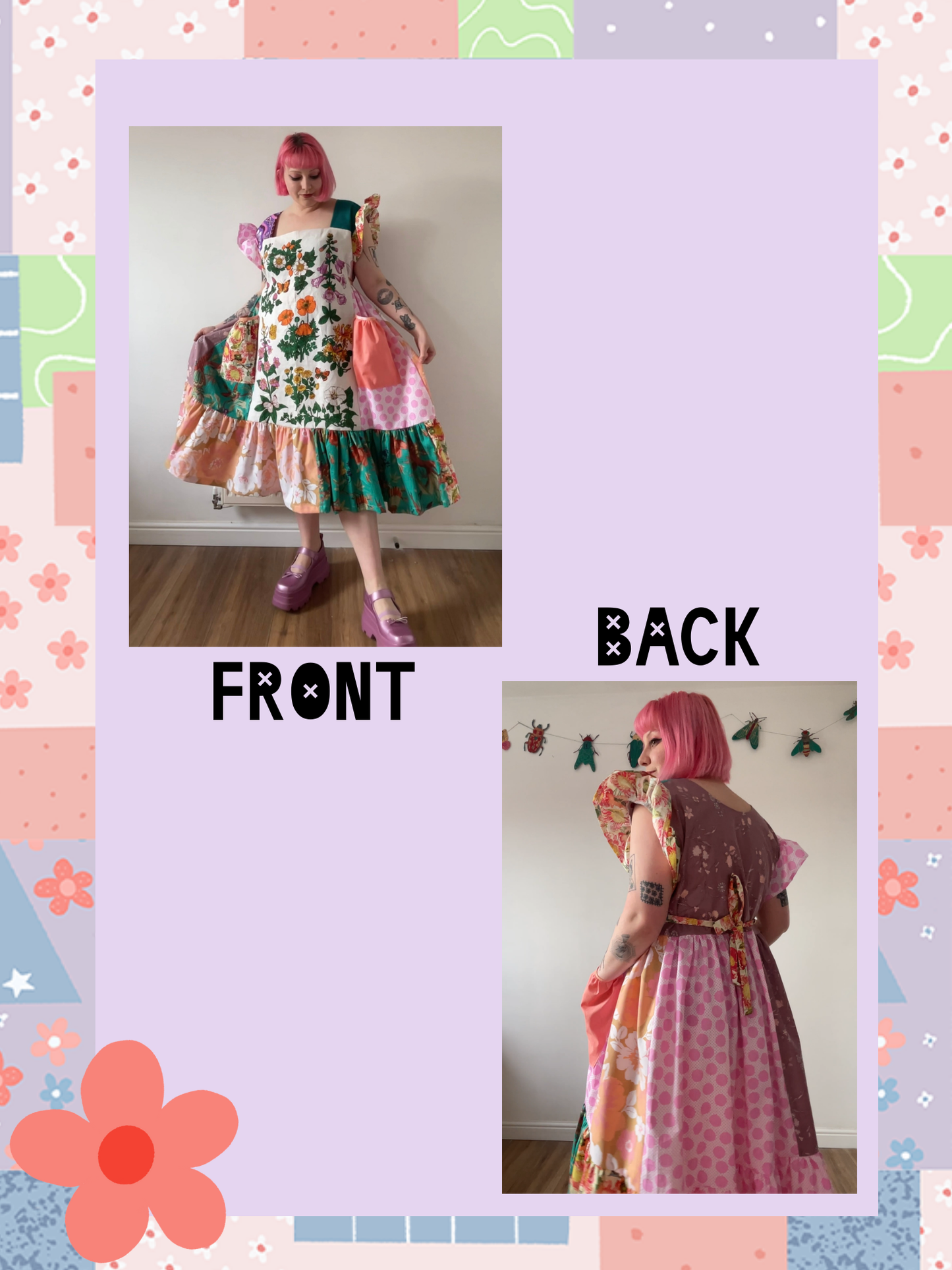 Polly Tea Dress Pattern PDF - Sizes XS-5XL