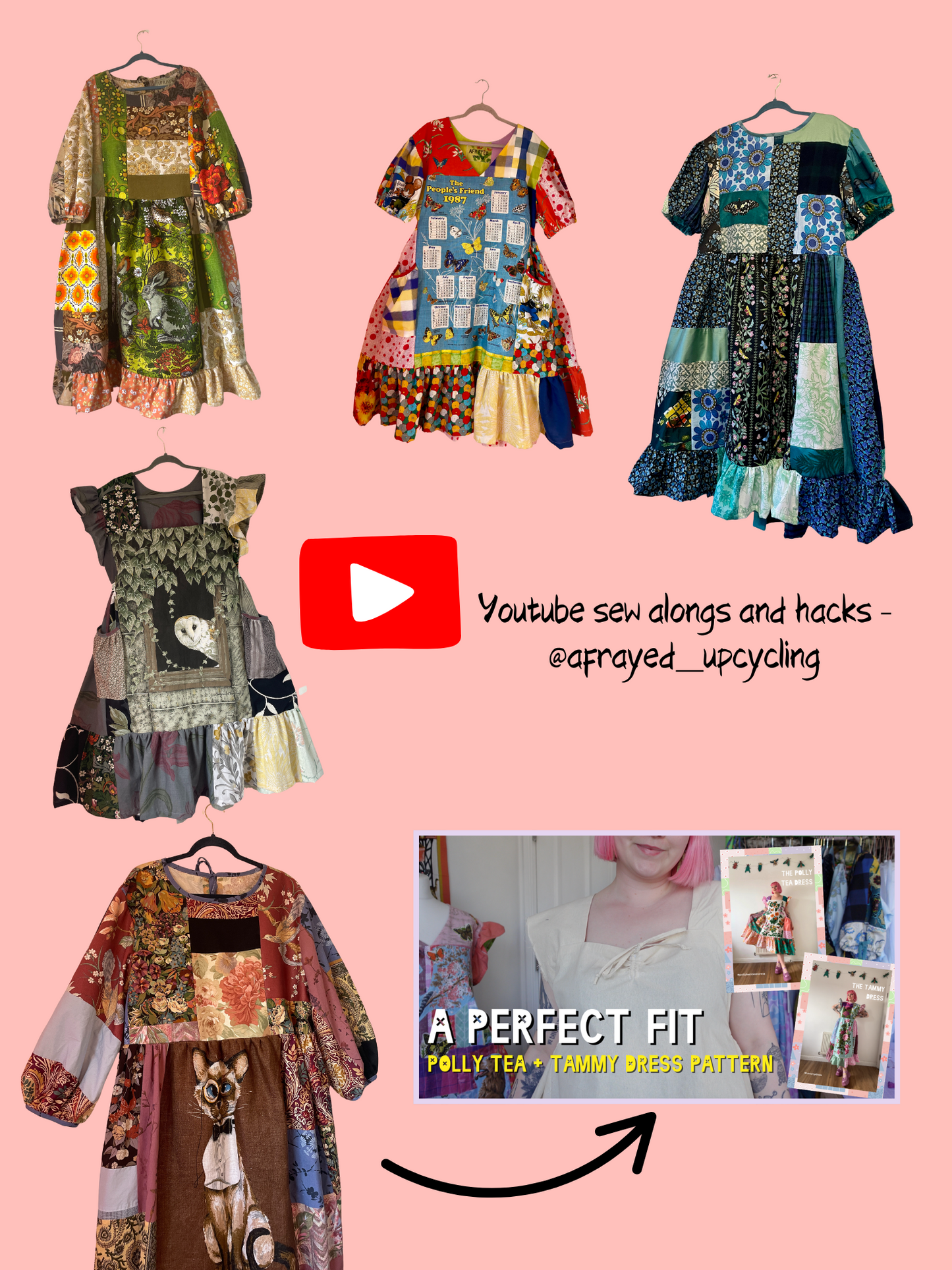 Sleeve Extension Pack Pattern PDF - for Polly Tea and Tammy Dress Patterns