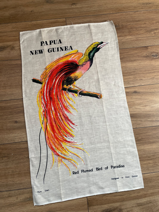Tea Towel Kit - Red Plumed Bird of Paradise