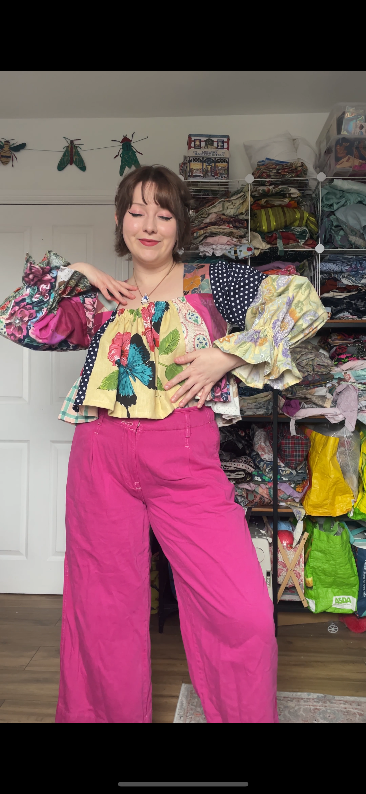 Bluebell Blouse Butterflies - Size Medium