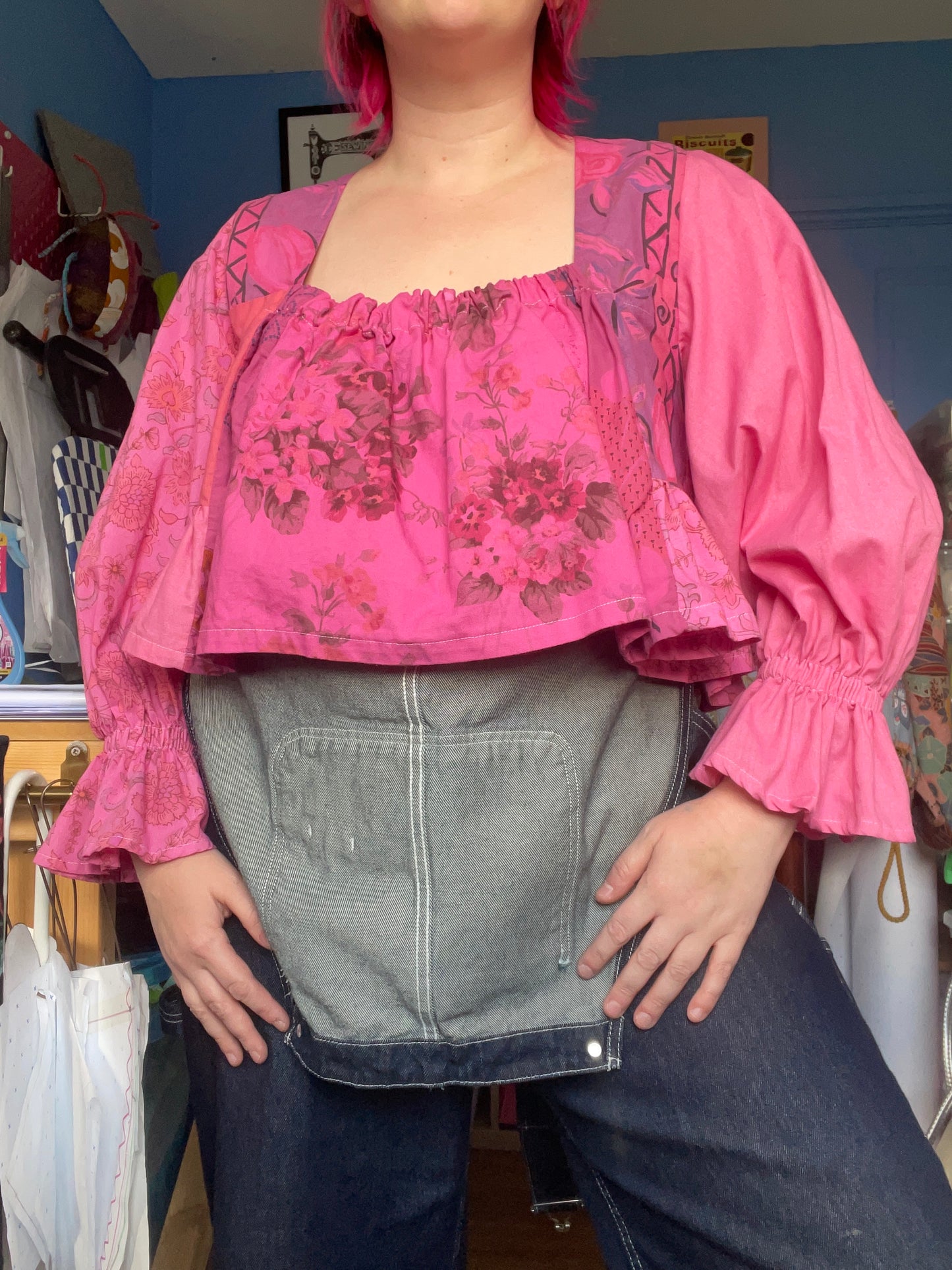 Bluebell Blouse Bold Magenta - Size Large