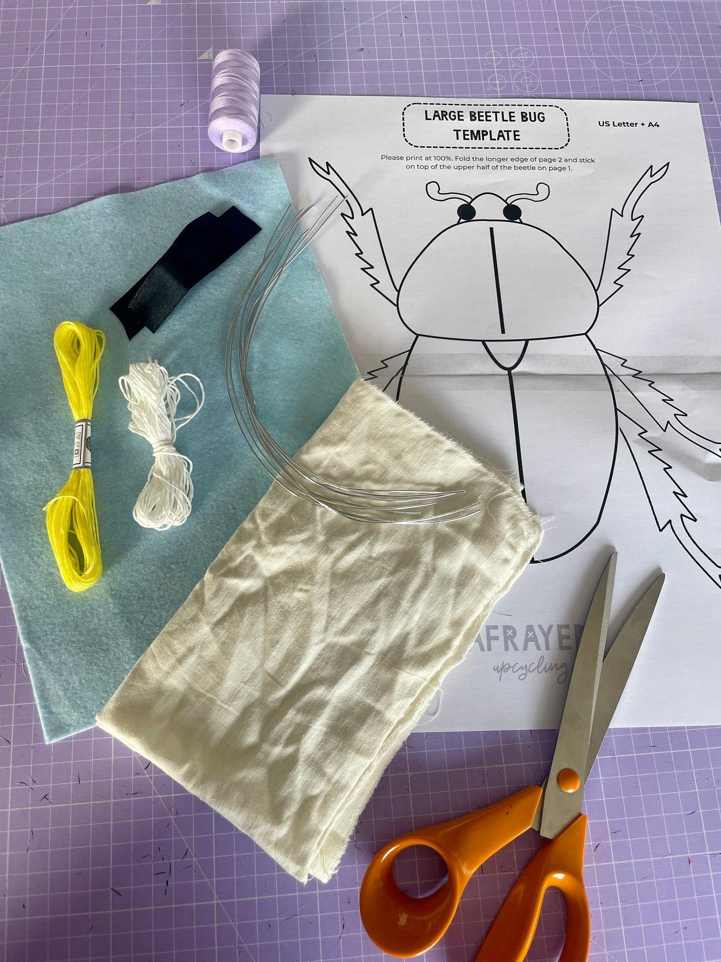 Small Scrappy Beetle Bug Kit (including online tutorial!)