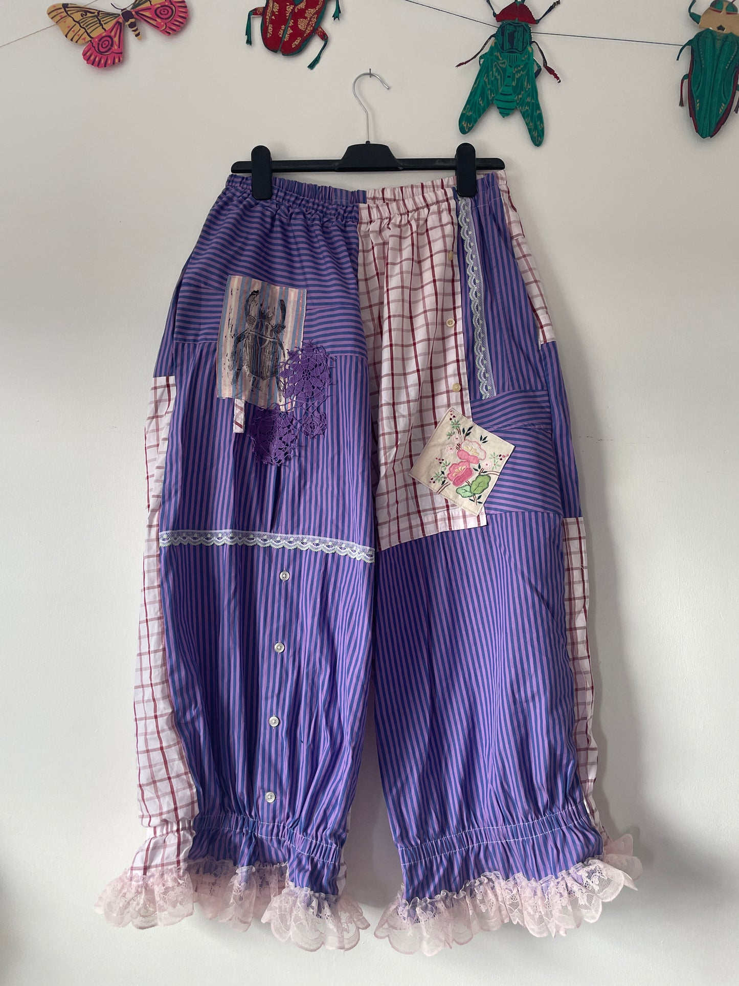 Upcycled Bloomer Trousers Men's Shirts - Size Large