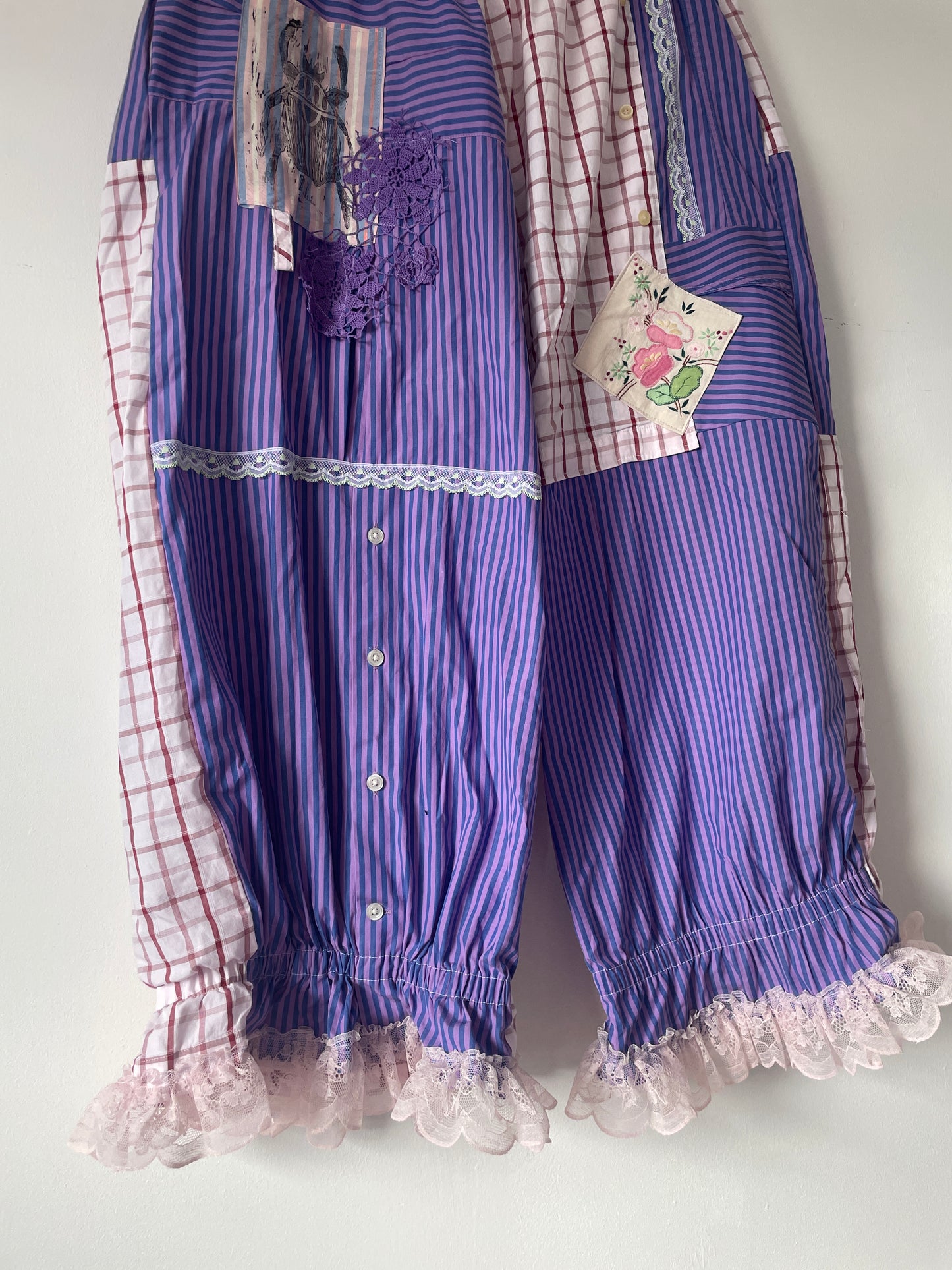 Upcycled Bloomer Trousers Men's Shirts - Size Large