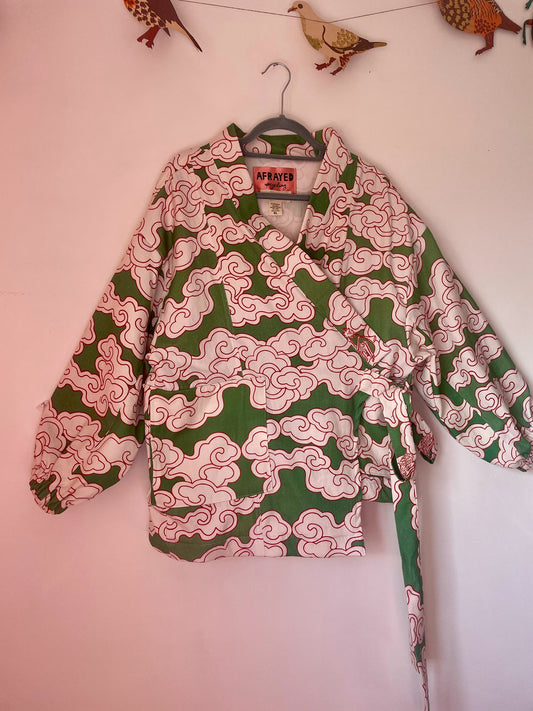 Wild Clouds Collab Wrap Jacket Green - Size XL