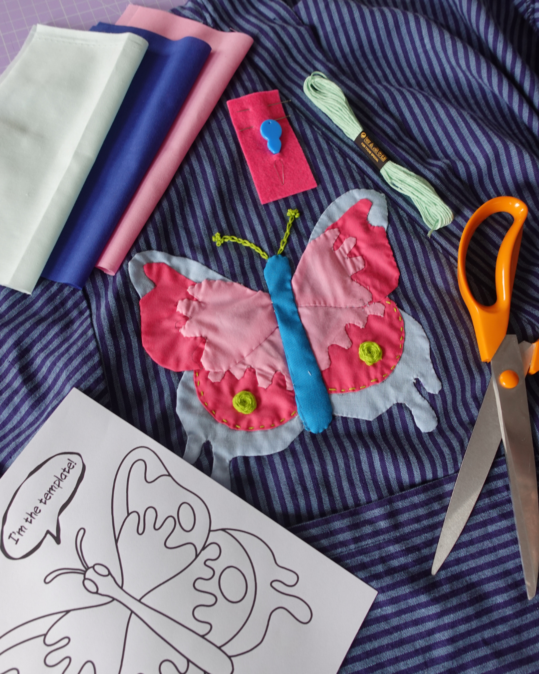 Small Disco Bugs Appliqué Hand Sewing Kit