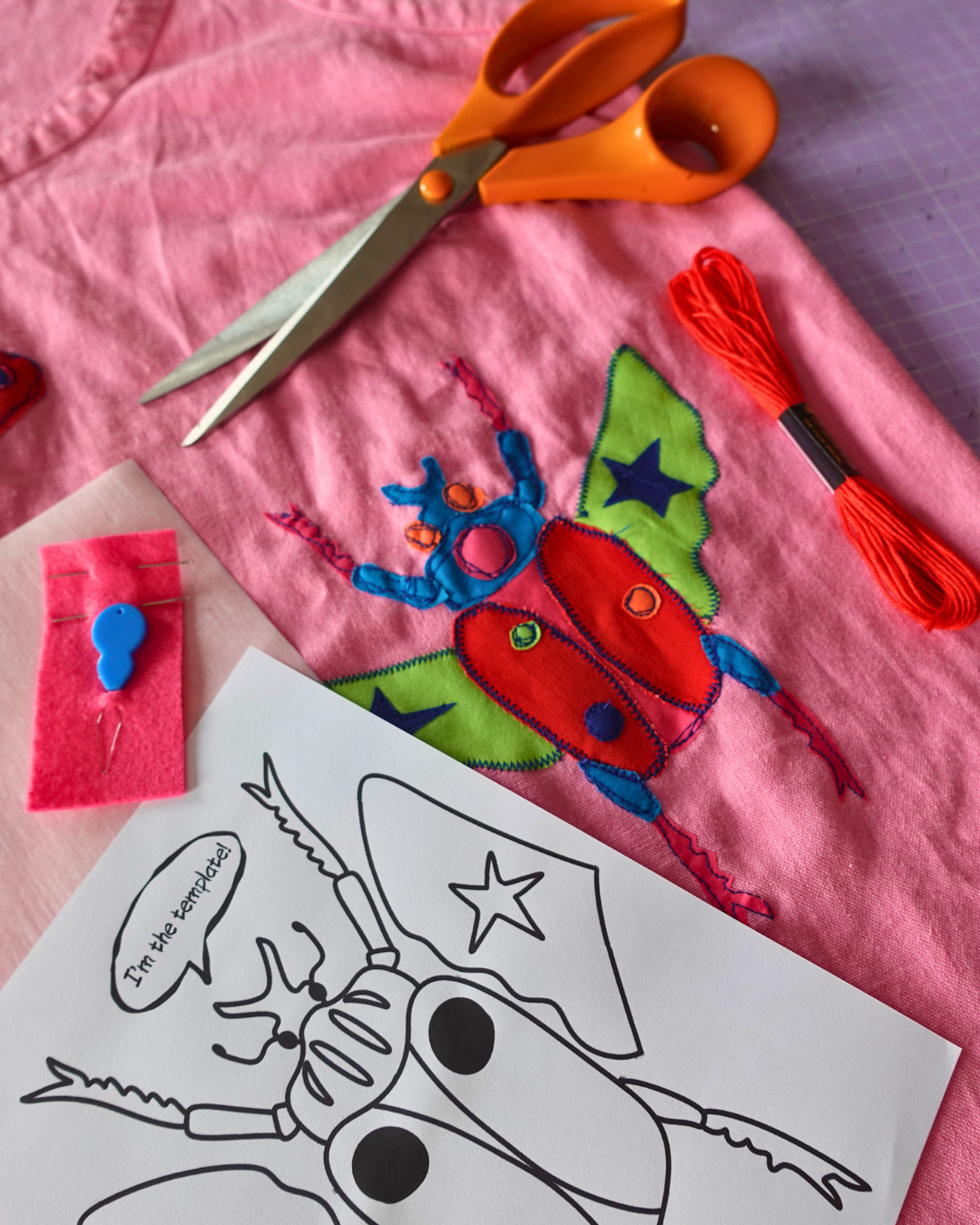 Small Disco Bugs Appliqué Hand Sewing Kit