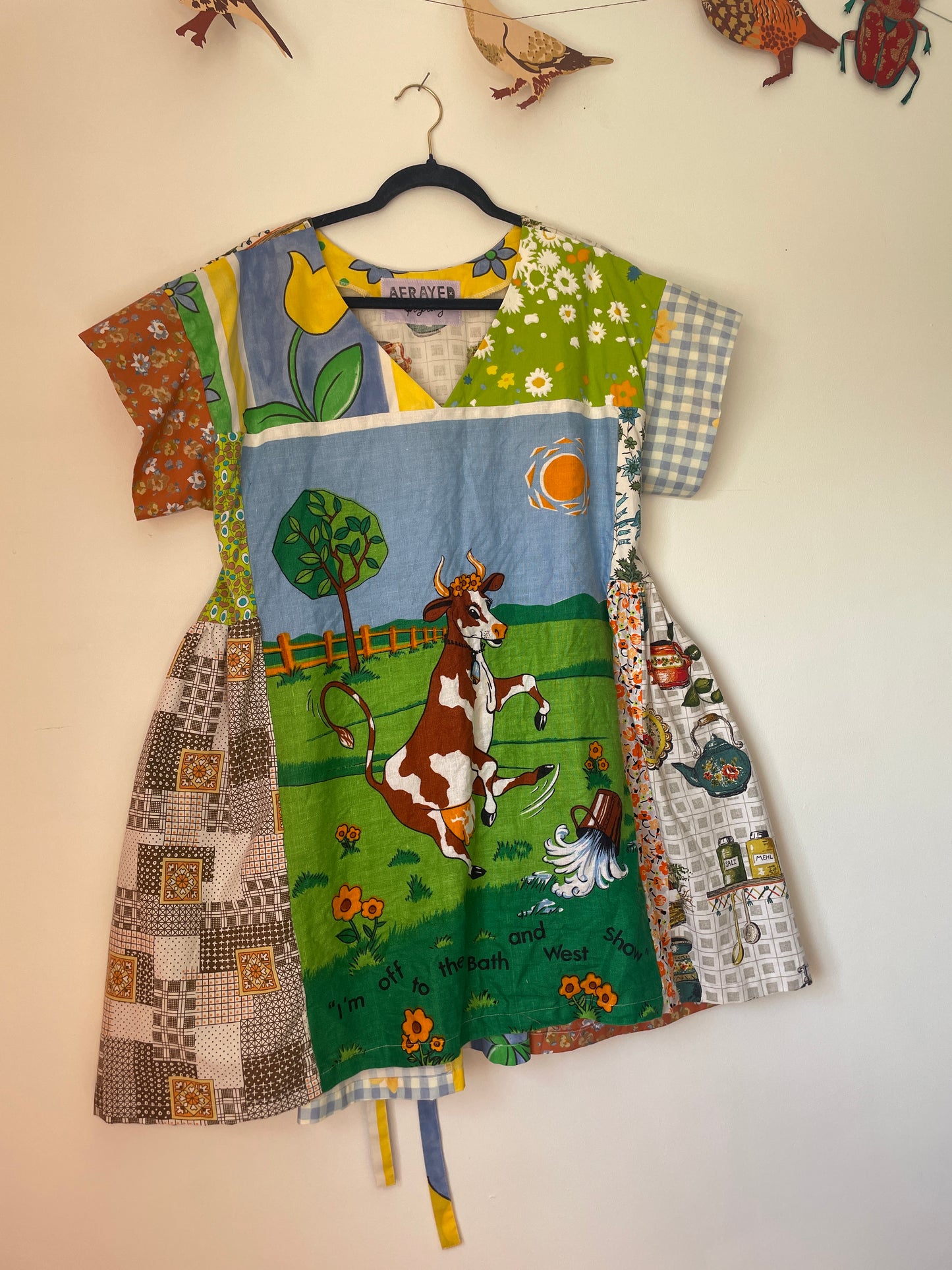 Happy Cow Mini Joy Dress  - Size Large