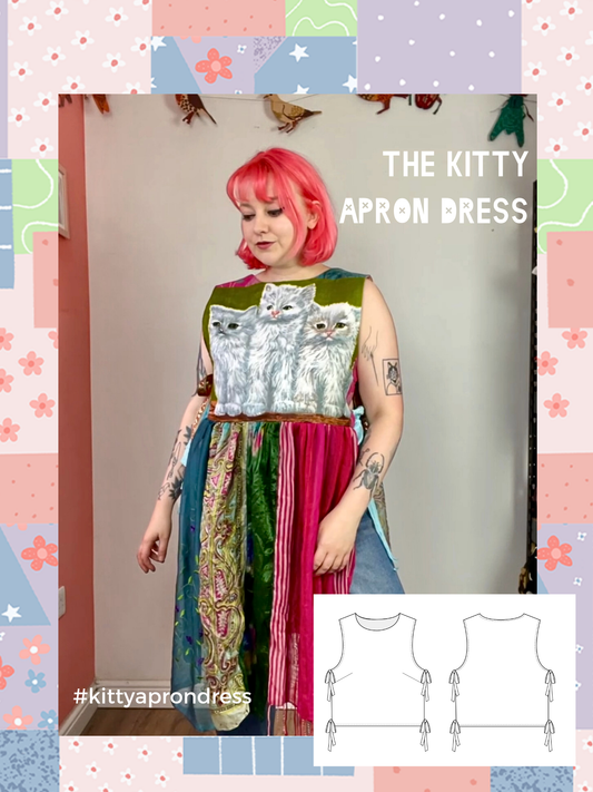 The Kitty Apron Dress Pattern PDF - Sizes XS-5XL