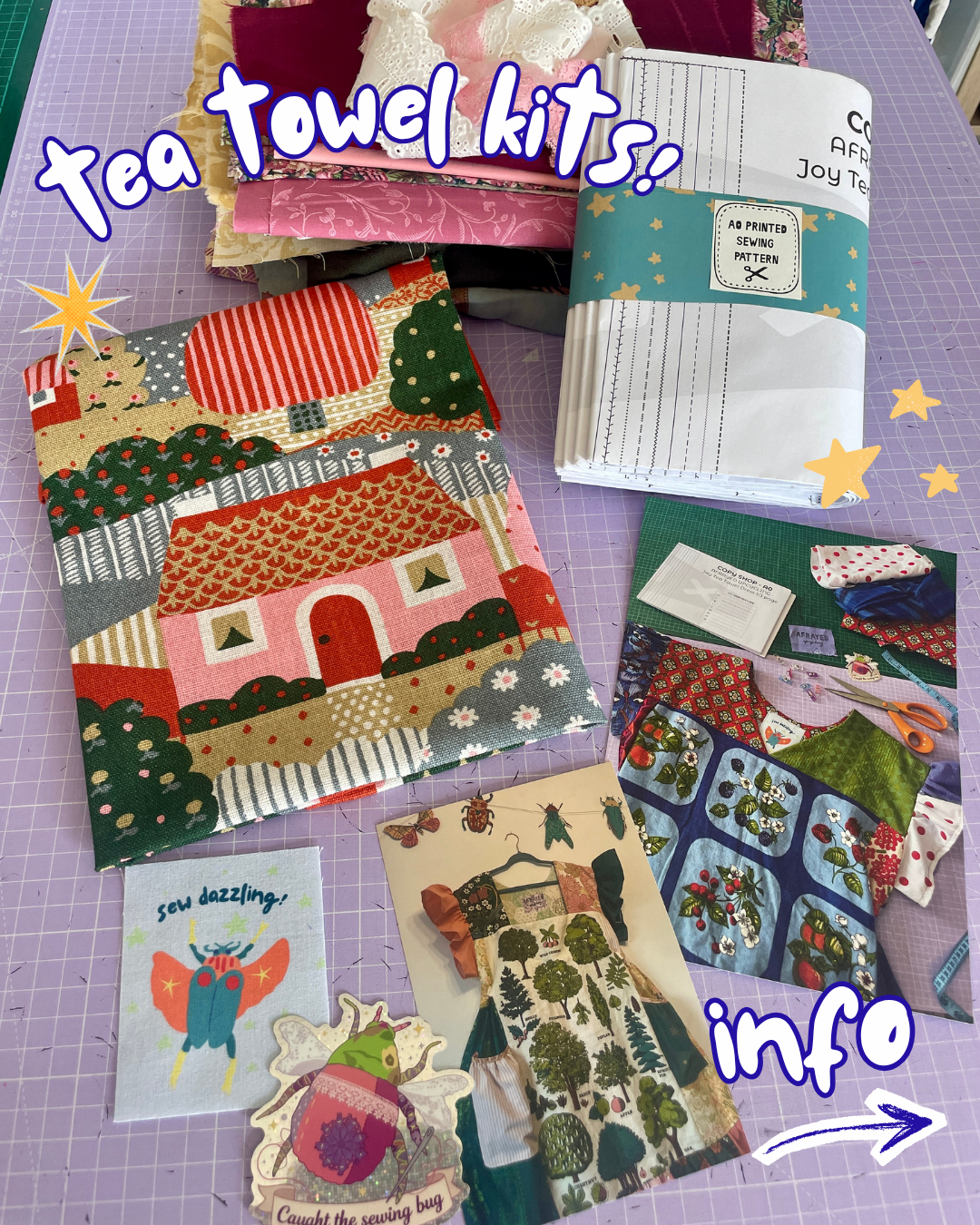 Tea Towel Kit - Victorian Flutters