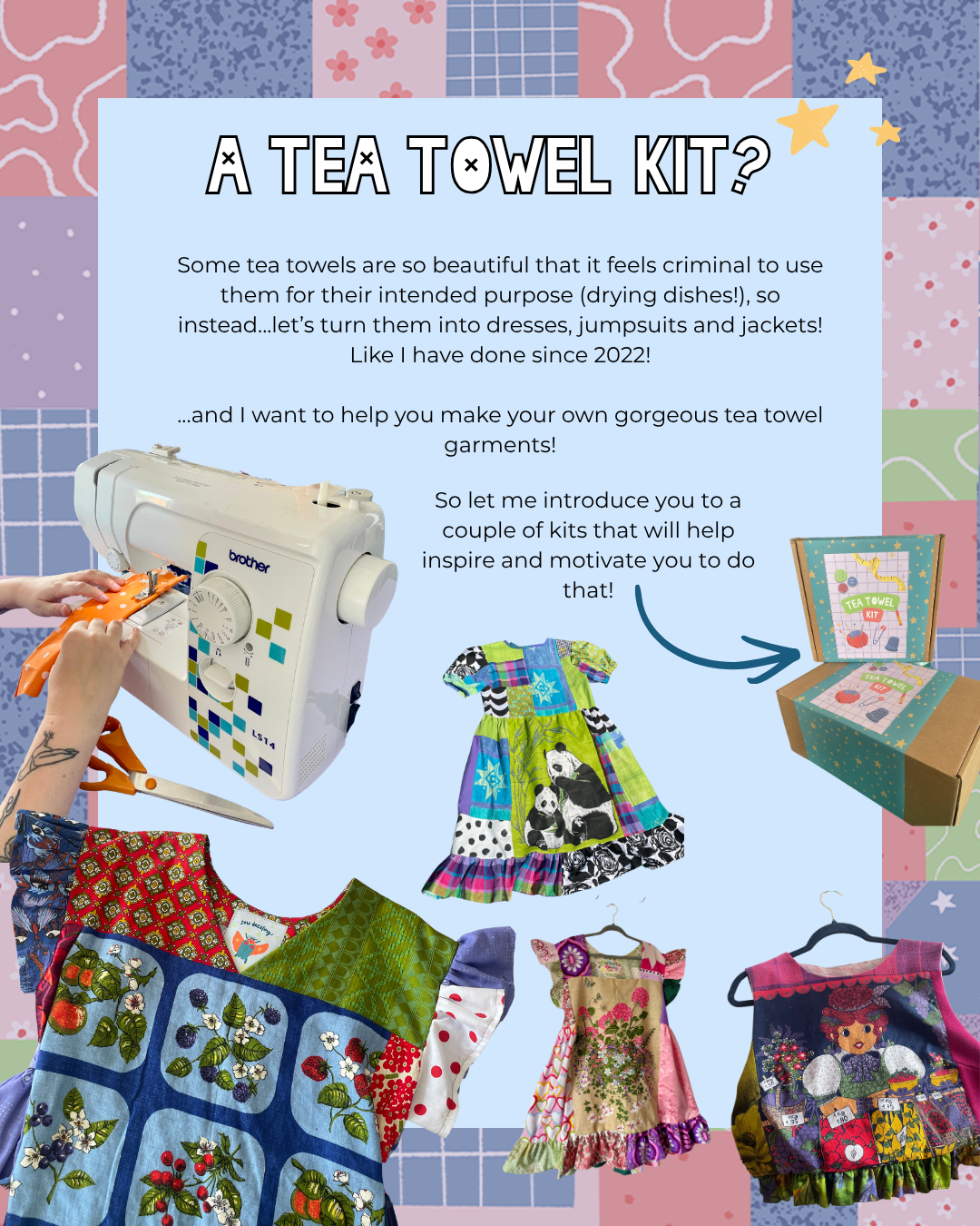 Tea Towel Kit - Victorian Flutters
