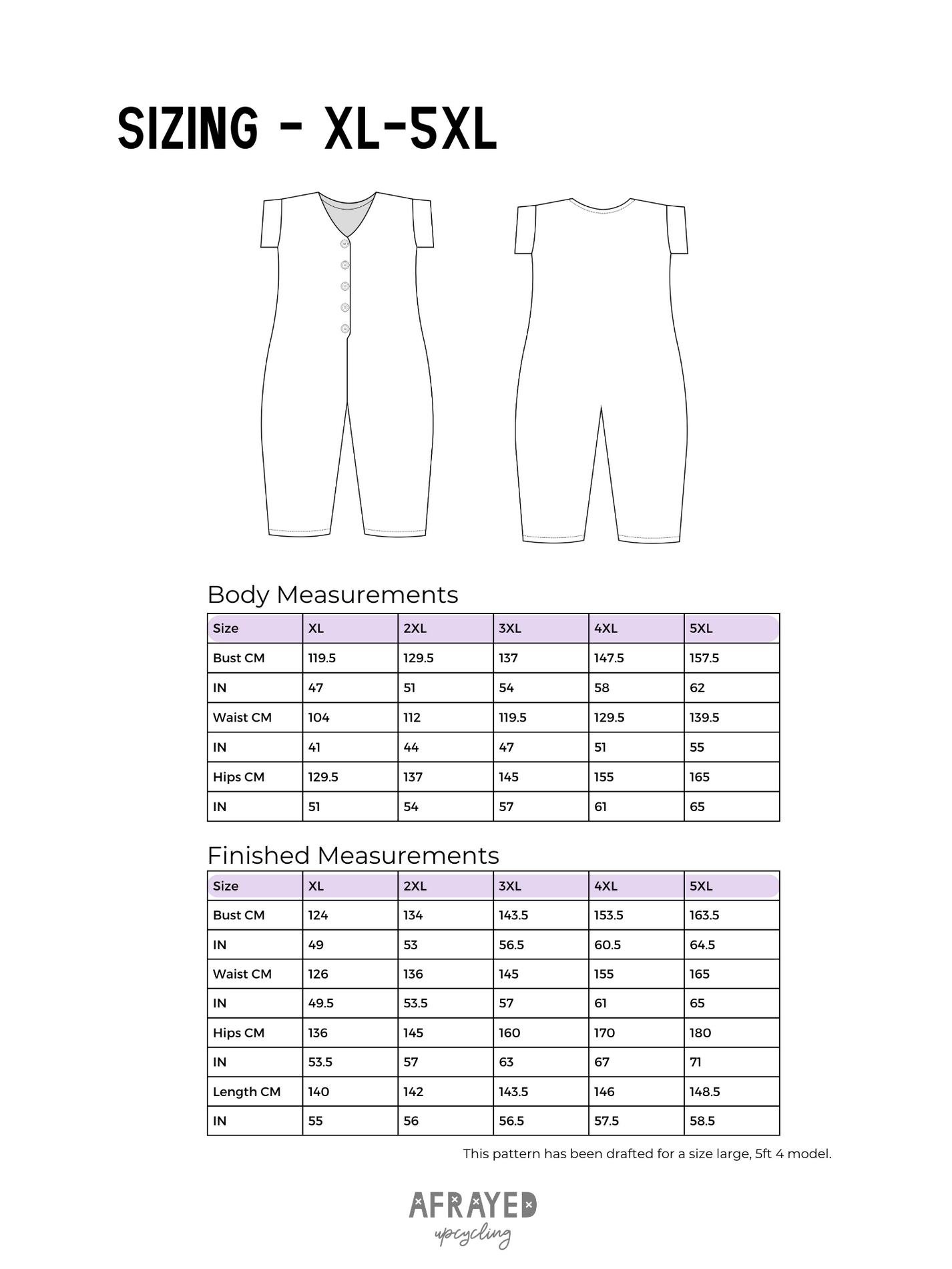 The Beryl Jumpsuit Pattern PDF - Sizes XS-5XL – AFRAYED Upcycling