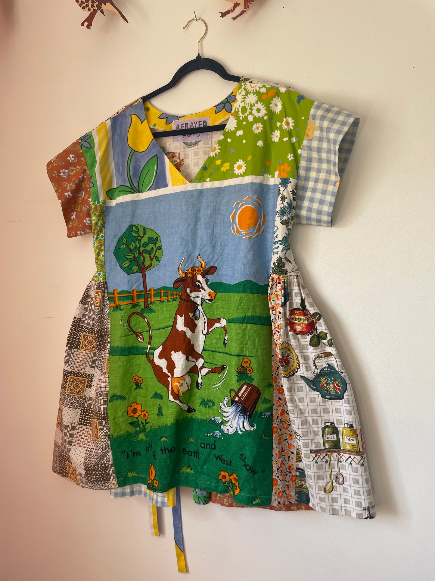 Happy Cow Mini Joy Dress  - Size Large