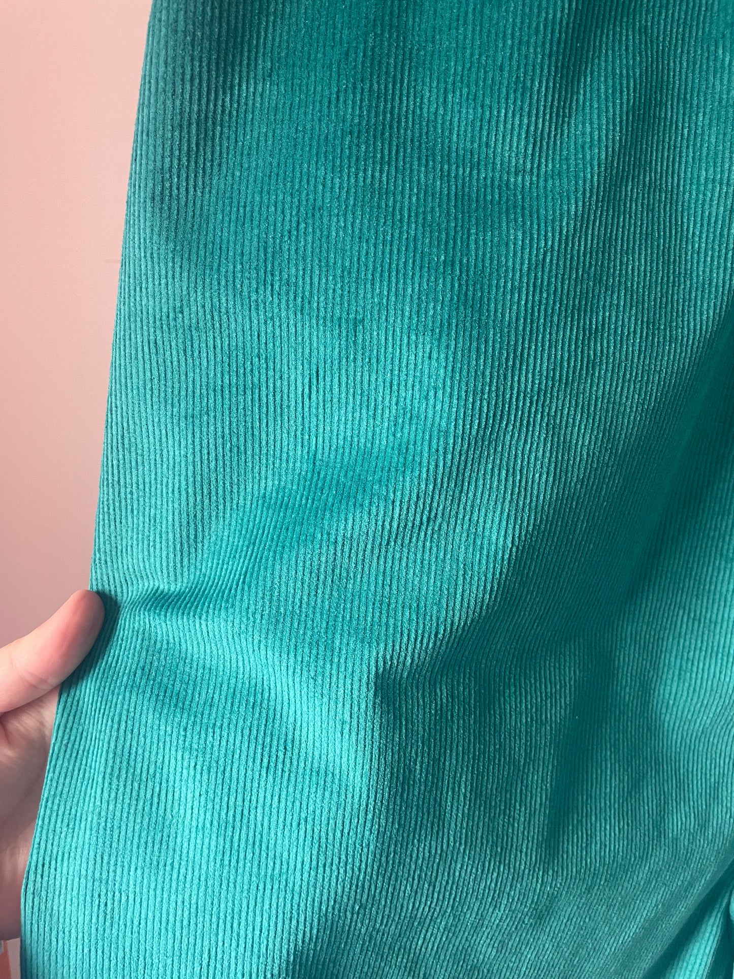 Teal Needlecord Beryl Jumpsuit - Size Large