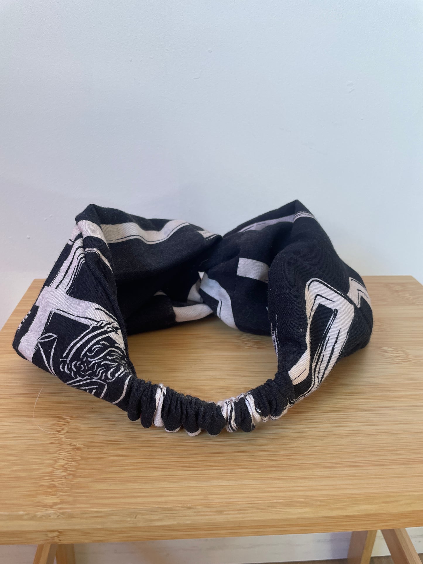 Wild Clouds Collab Black Print Knot Headband