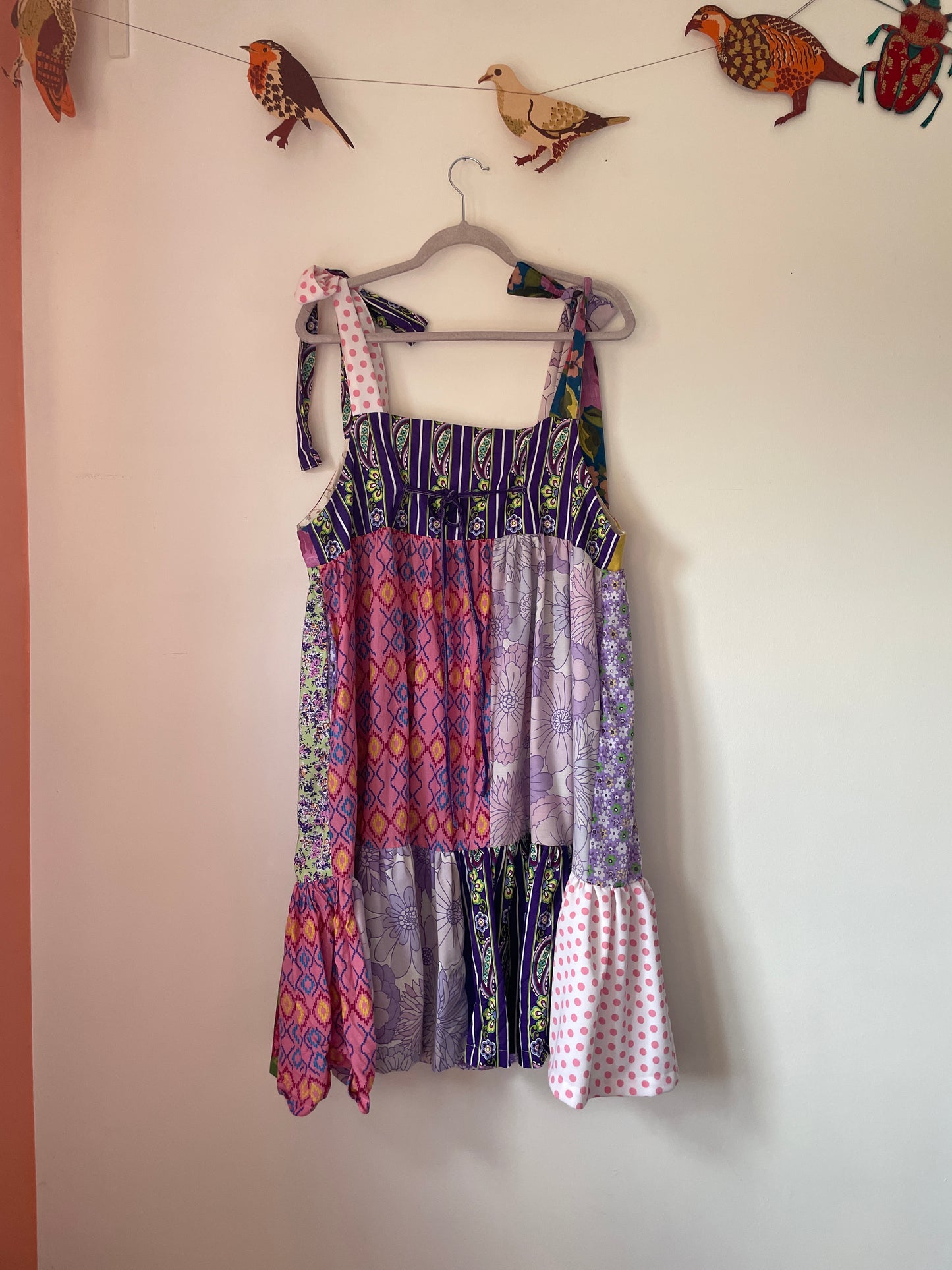 Teapot Summer Tea Towel Midi Dress  - Size Large