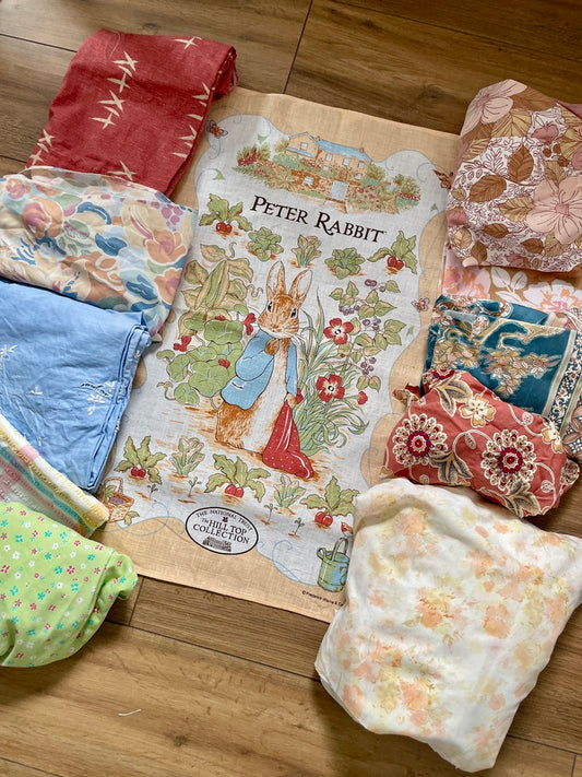 Tea Towel Custom Garment - Peter Rabbit Peach