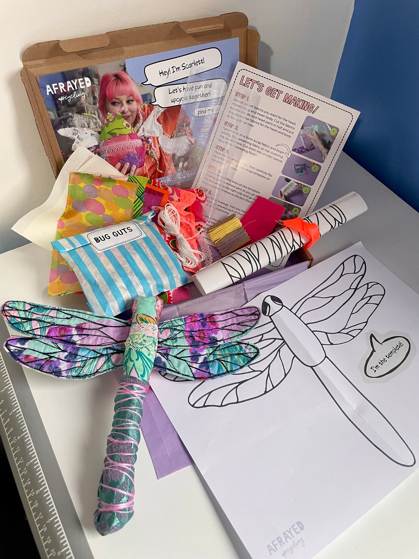 Fabric Dragonfly Sewing Kit