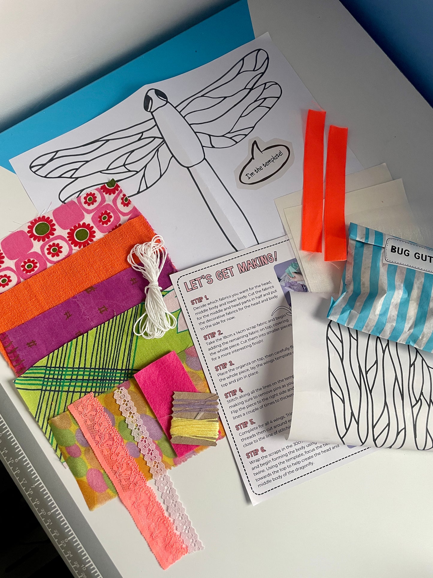 Fabric Dragonfly Sewing Kit