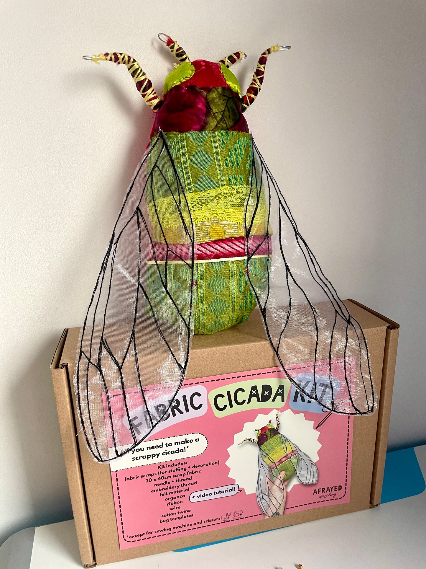 Fabric Cicada Bug Sewing Kit