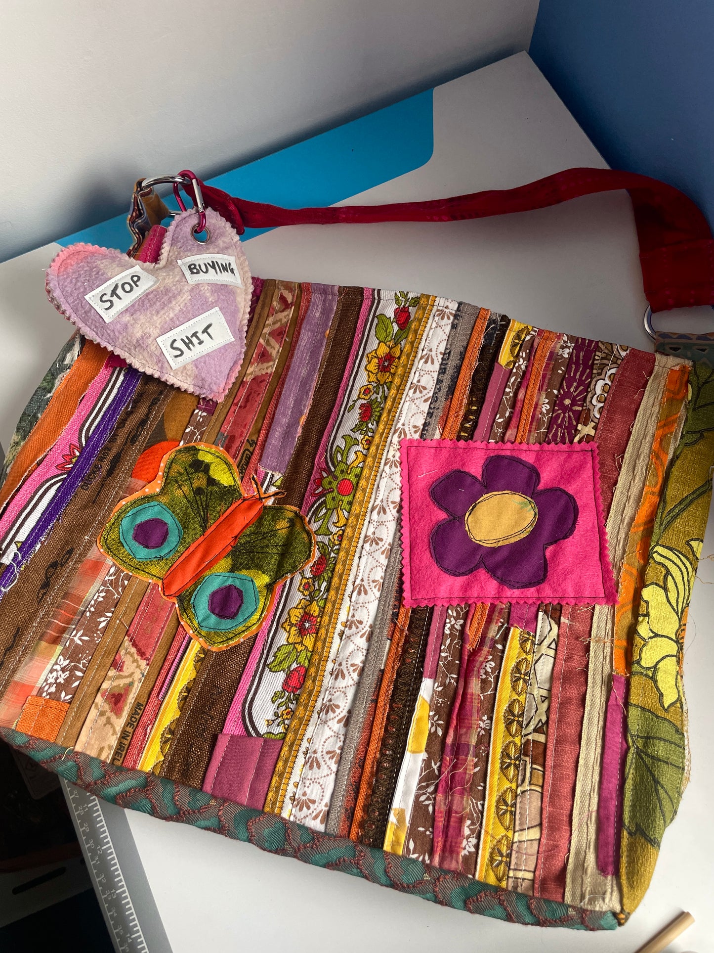 Scrappy Patch Bag - Retro Butterfly