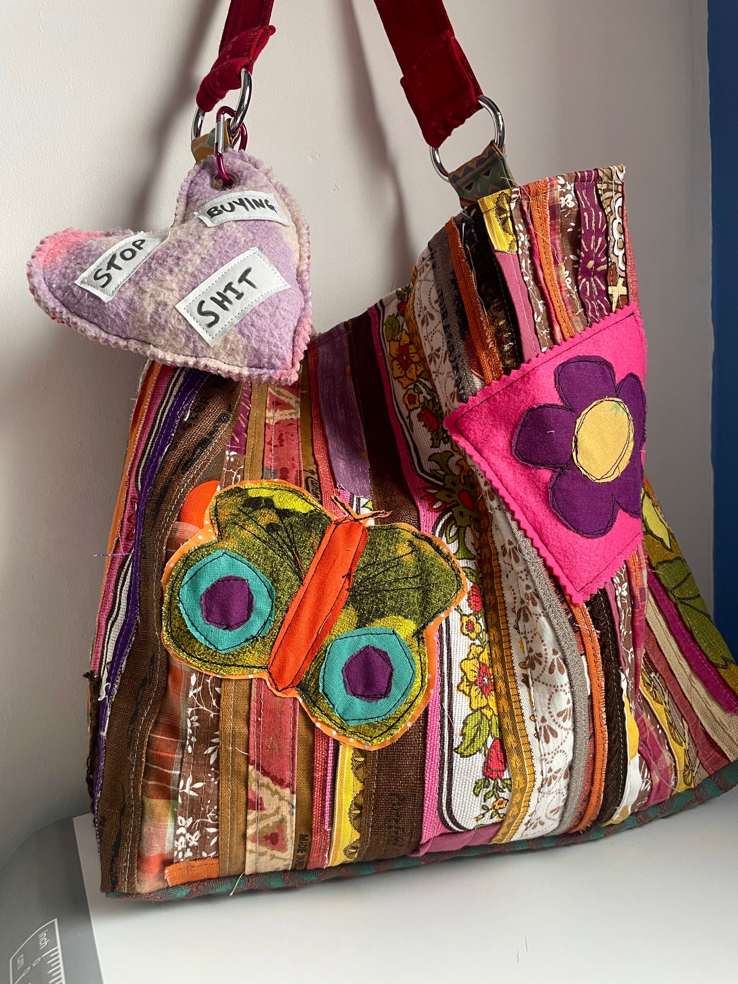 Scrappy Patch Bag - Retro Butterfly