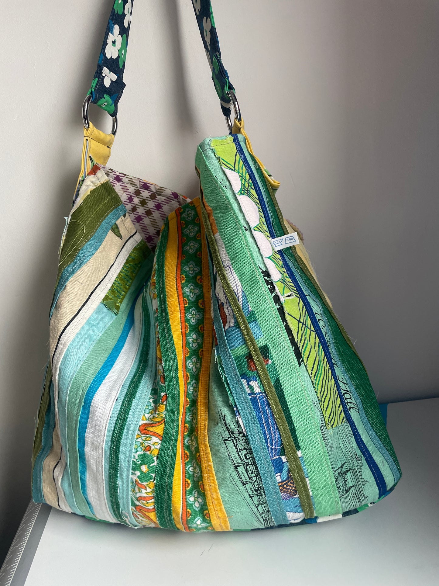 Scrappy Patch Bag - Blue Flower Garden
