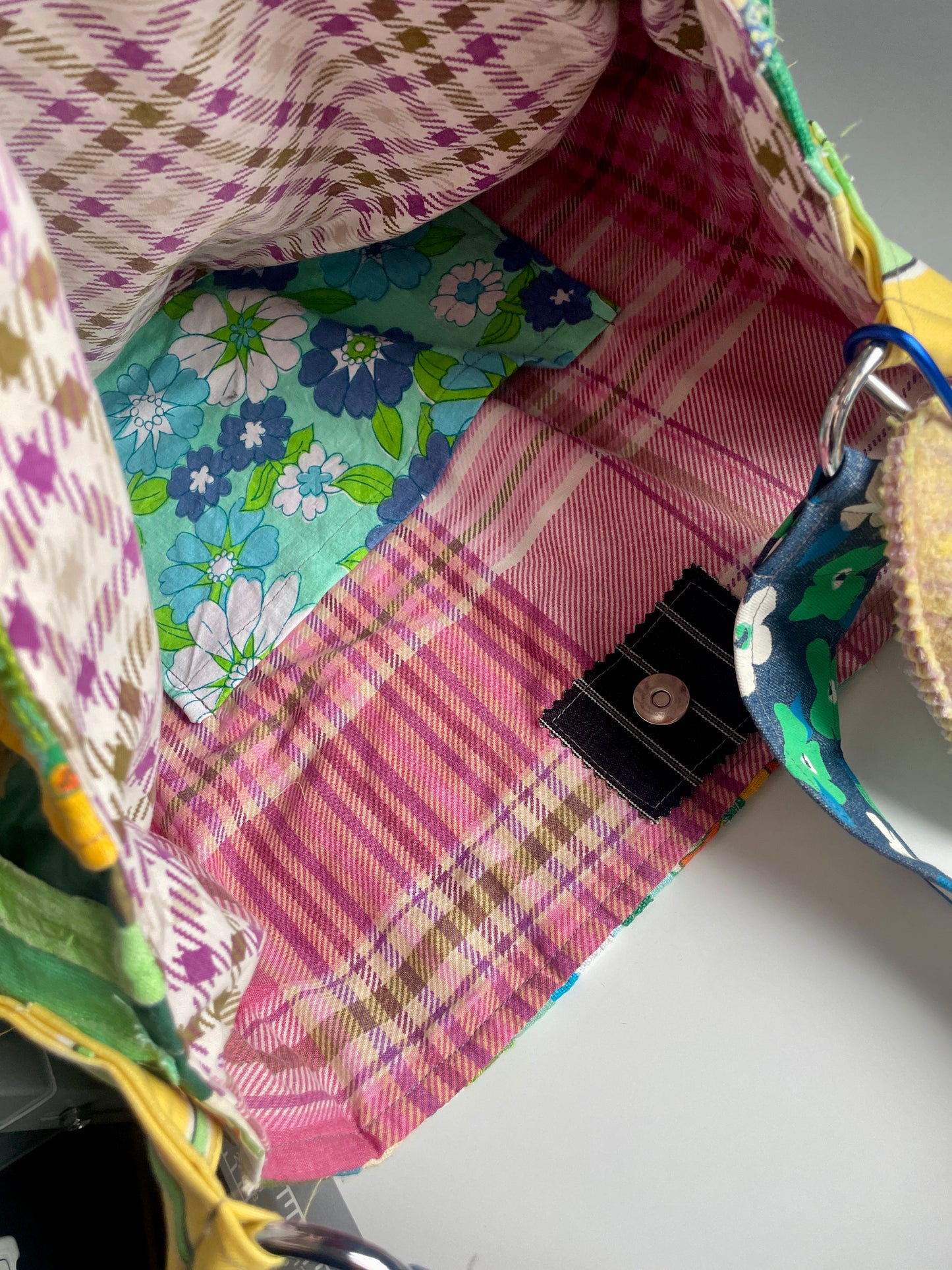 Scrappy Patch Bag - Blue Flower Garden