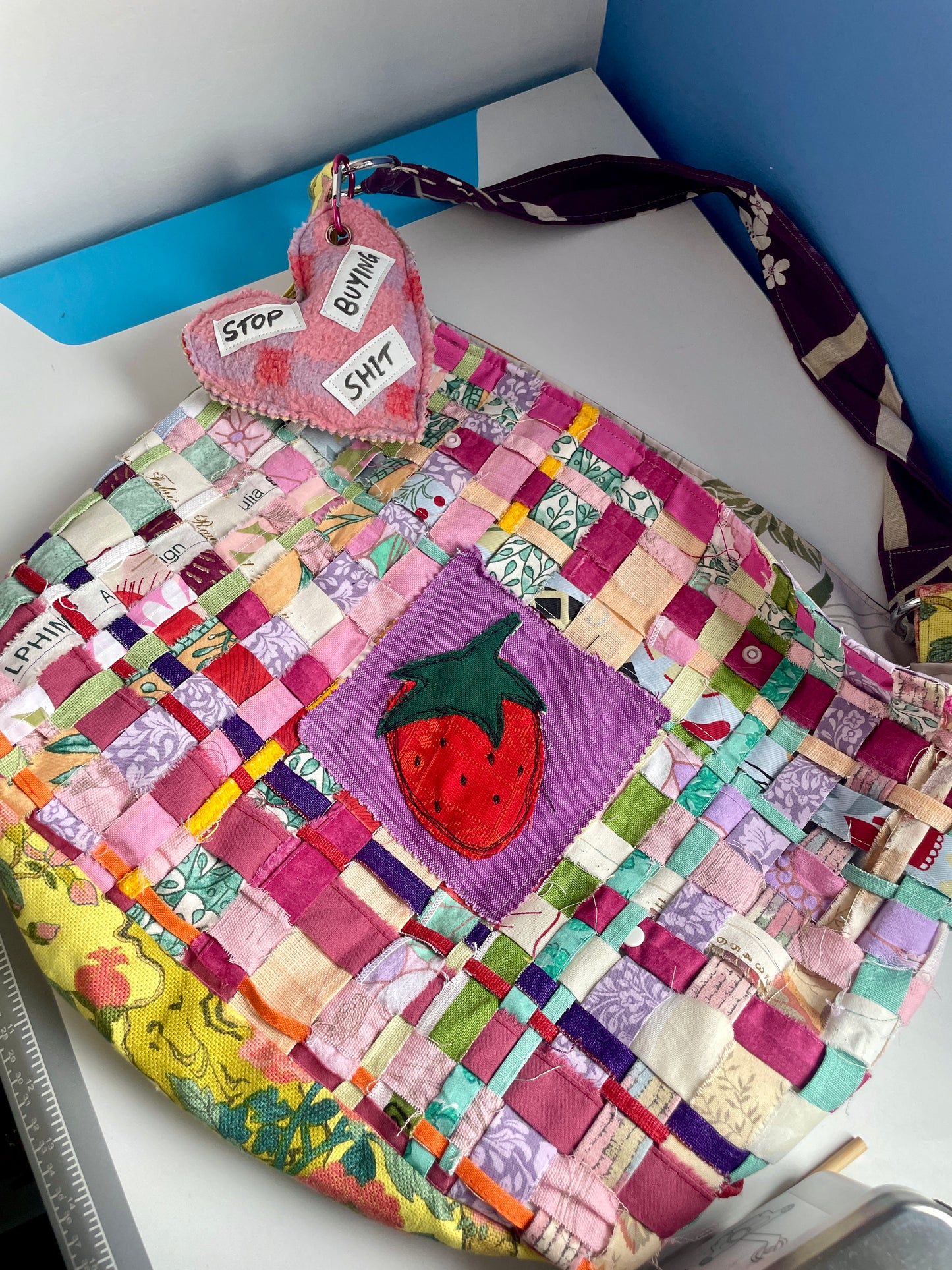 Scrappy Patch Bag -Strawberry Picnic