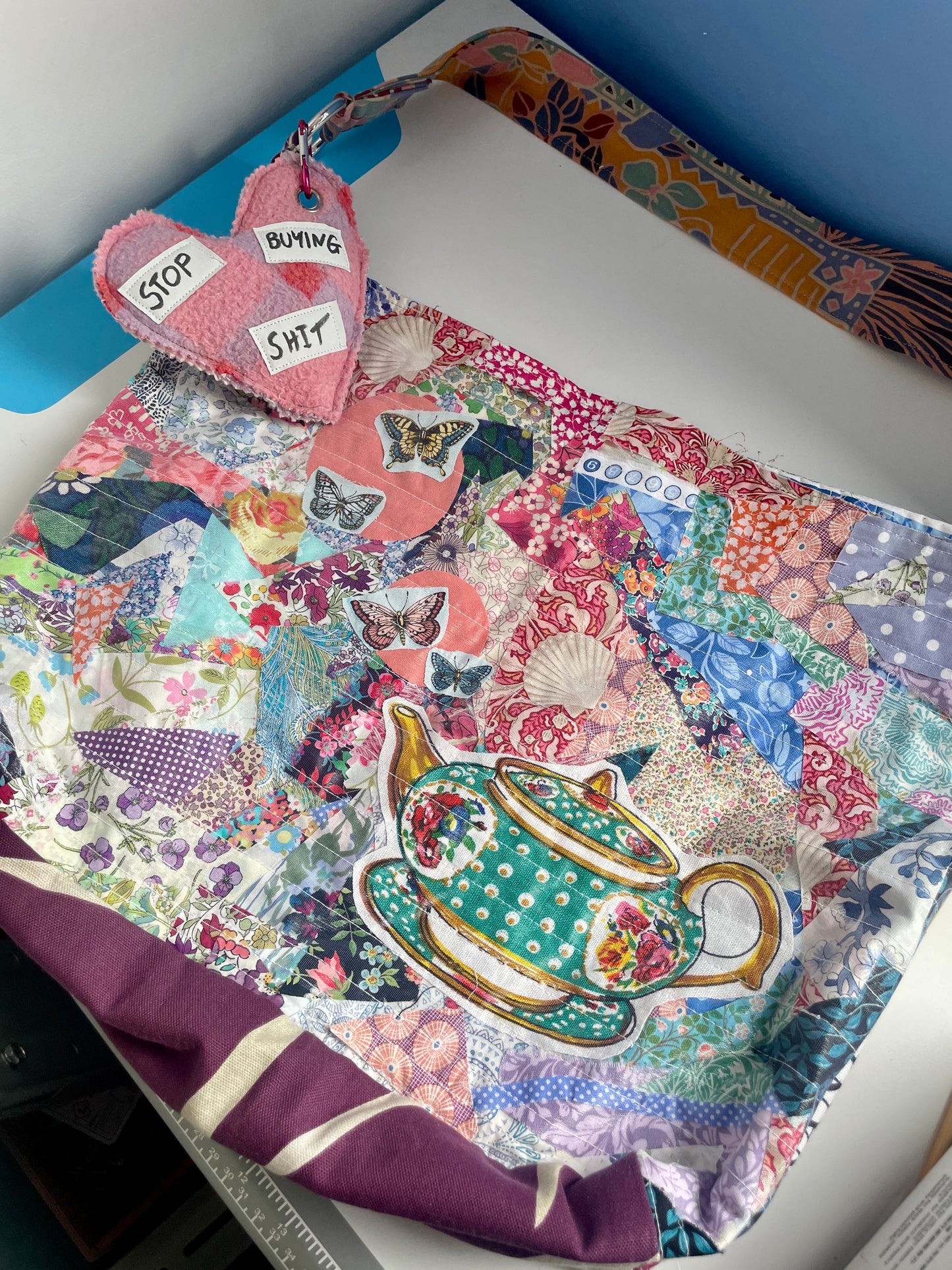 Scrappy Patch Bag -Shimmery Teapot