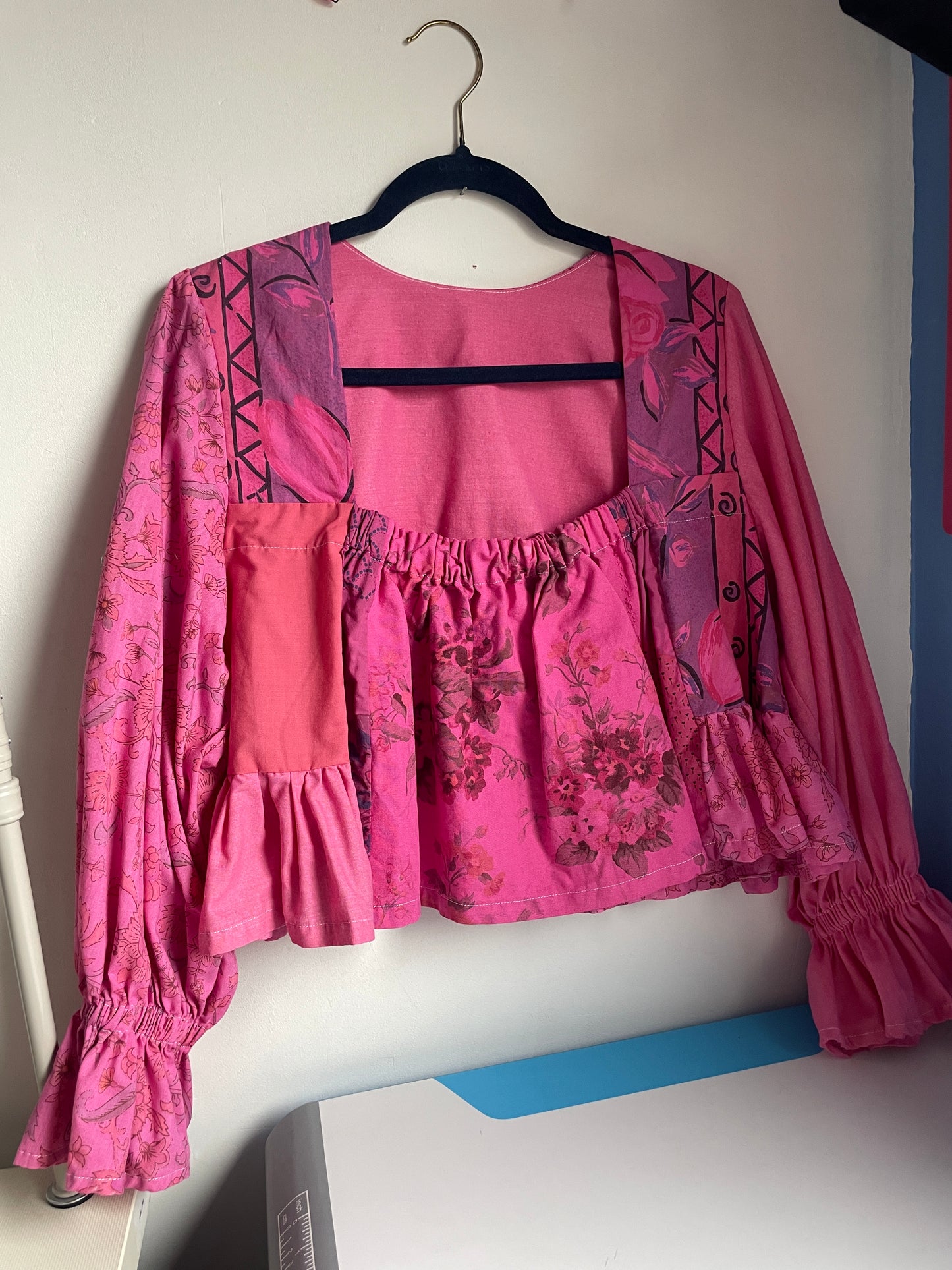 Bluebell Blouse Bold Magenta - Size Large