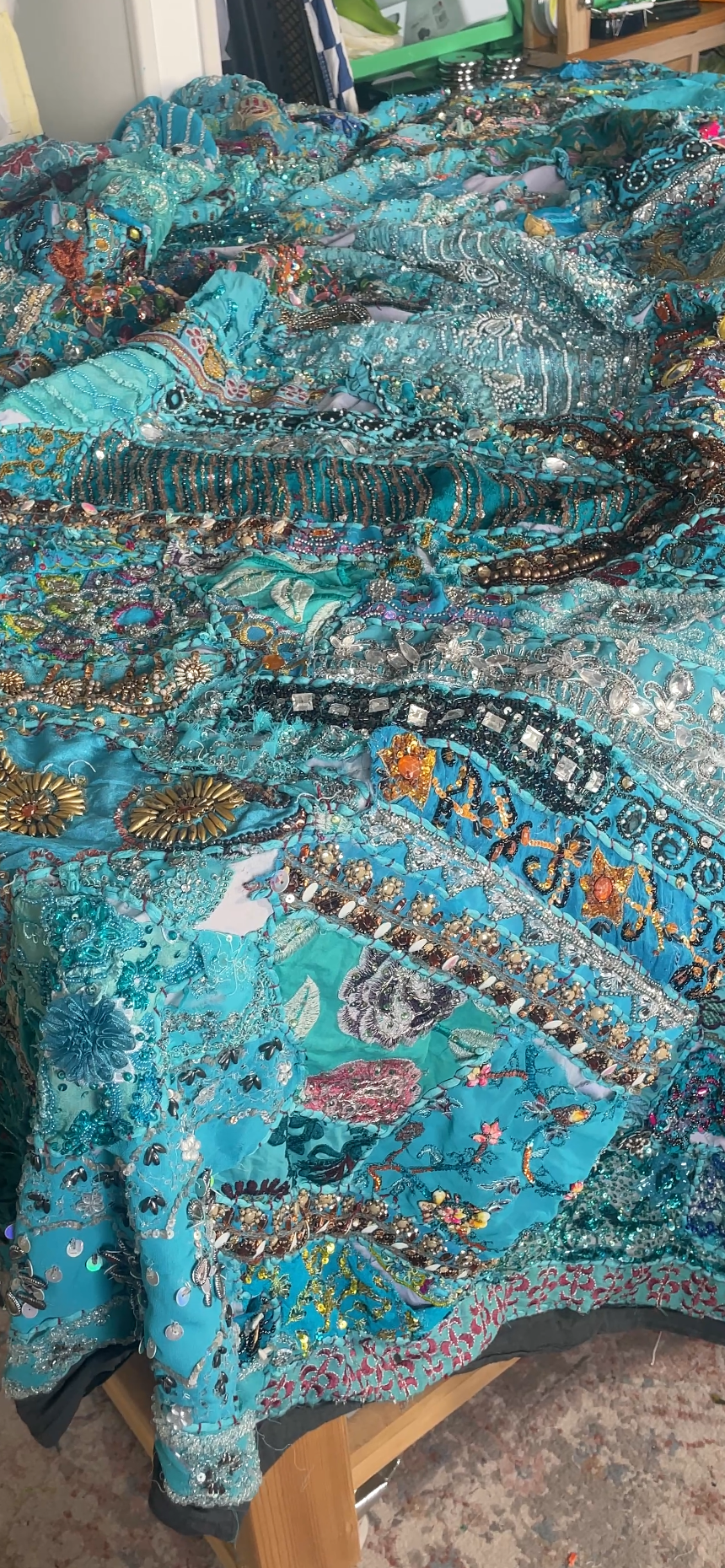 Limited Edition Fabric Beetle Bug Sewing Kit - Turquoise