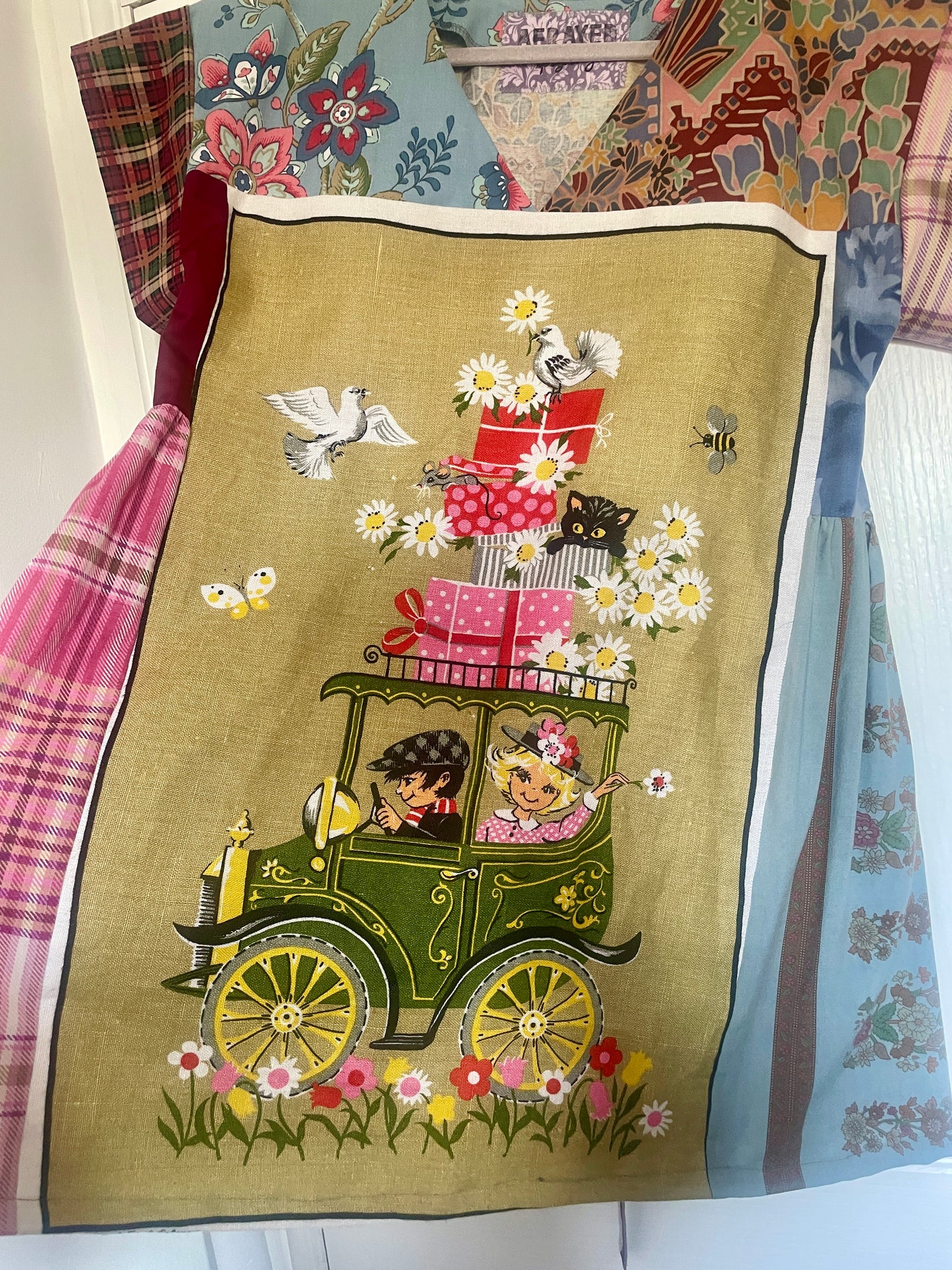 'Just Married' Joy Mini Tea Towel Dress  - Size Large