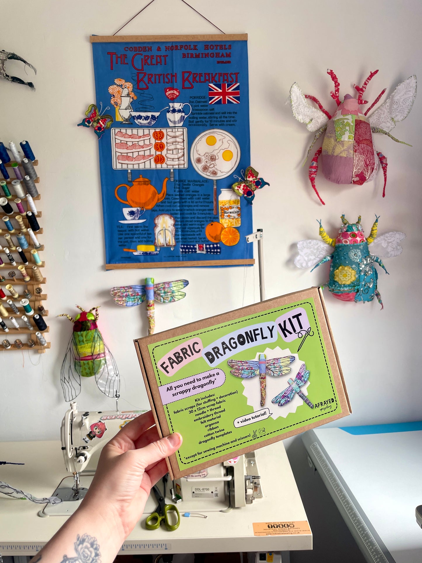 Fabric Dragonfly Sewing Kit