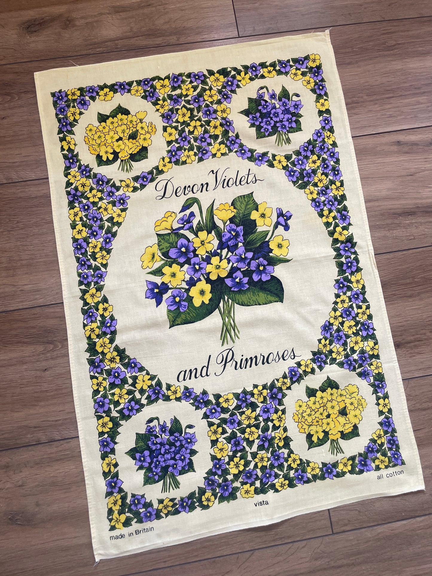 Tea Towel Kit - Yellow Violets