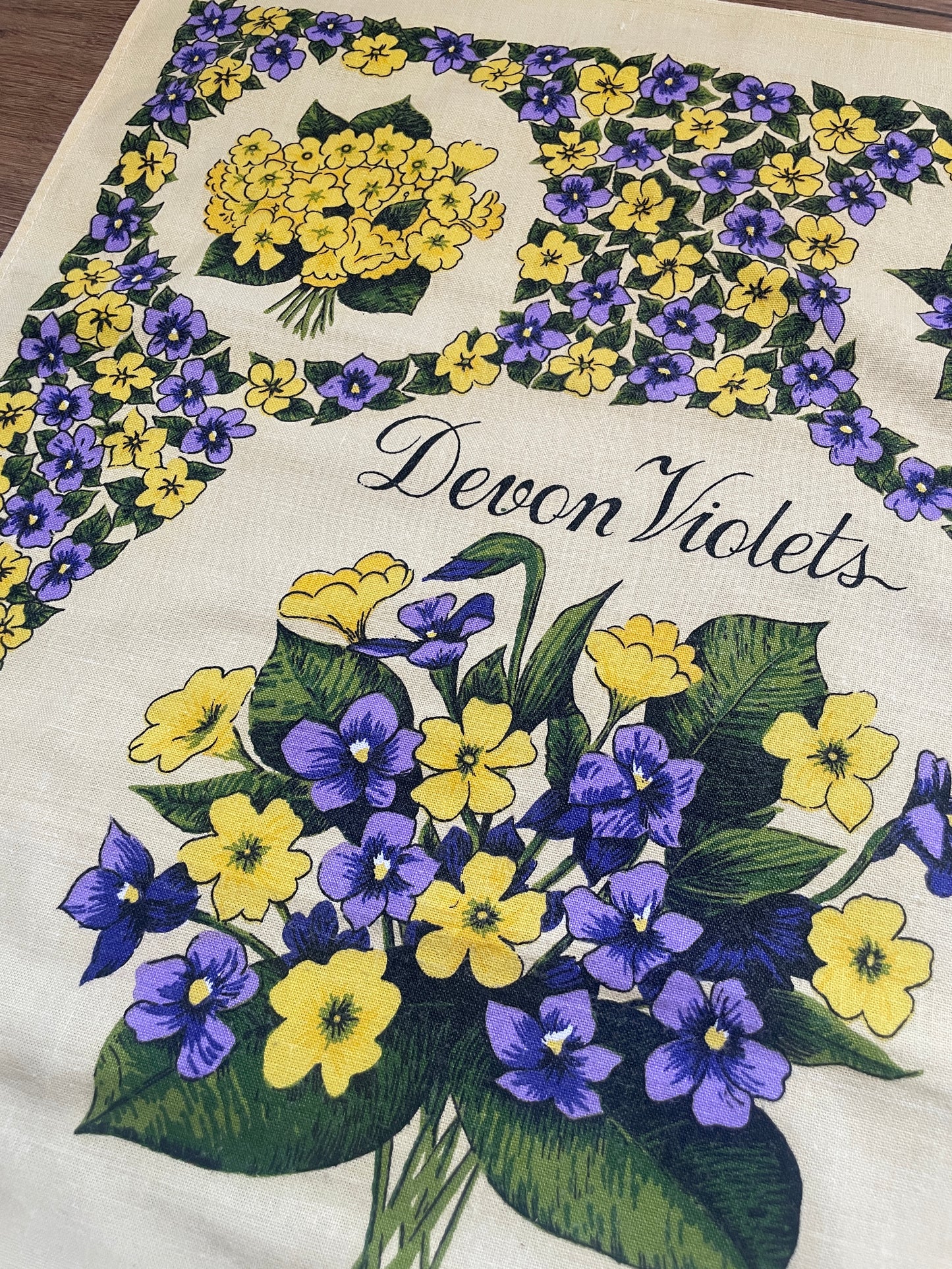 Tea Towel Kit - Yellow Violets