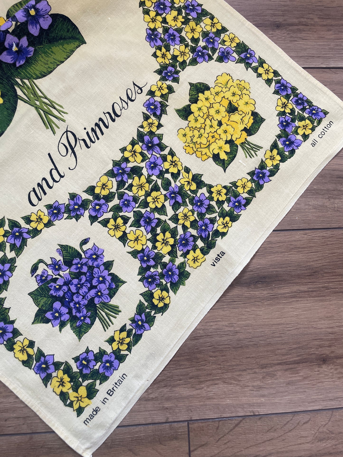 Tea Towel Kit - Yellow Violets