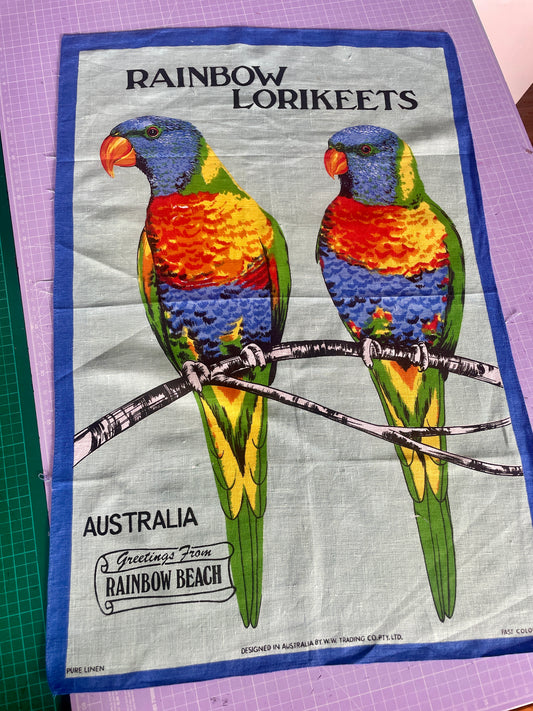 Tea Towel Kit - Rainbow Lorikeets
