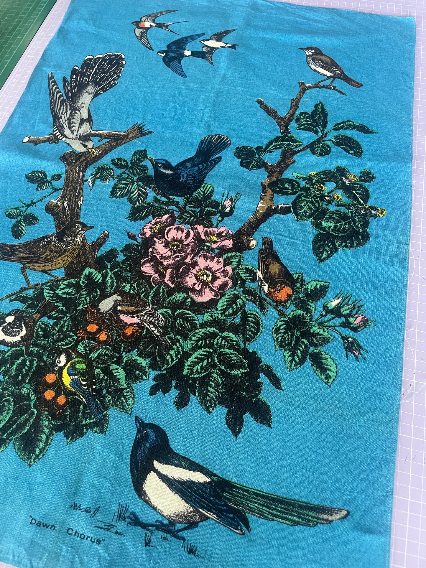 Tea Towel Kit - Blue Birdies