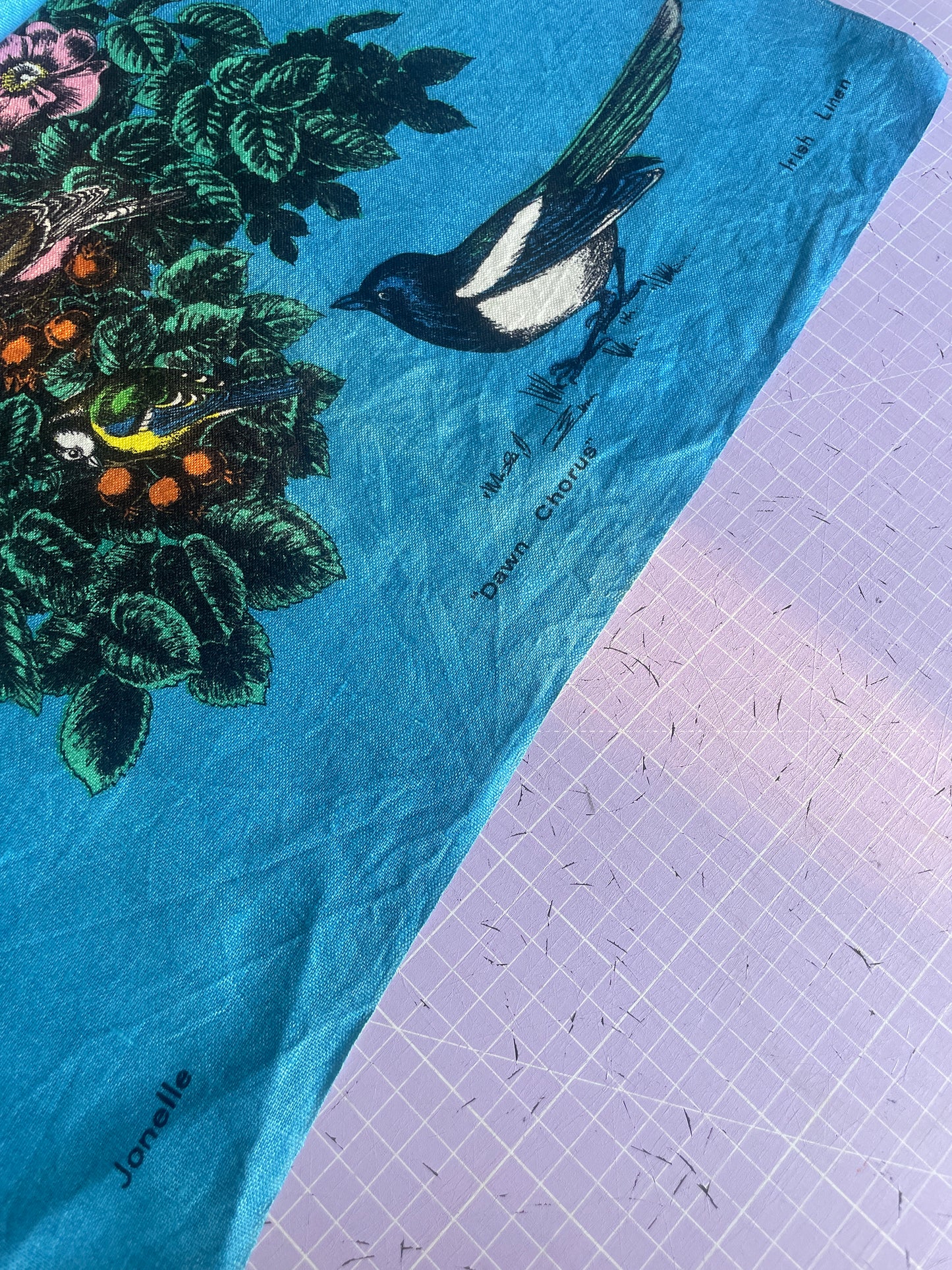 Tea Towel Kit - Blue Birdies
