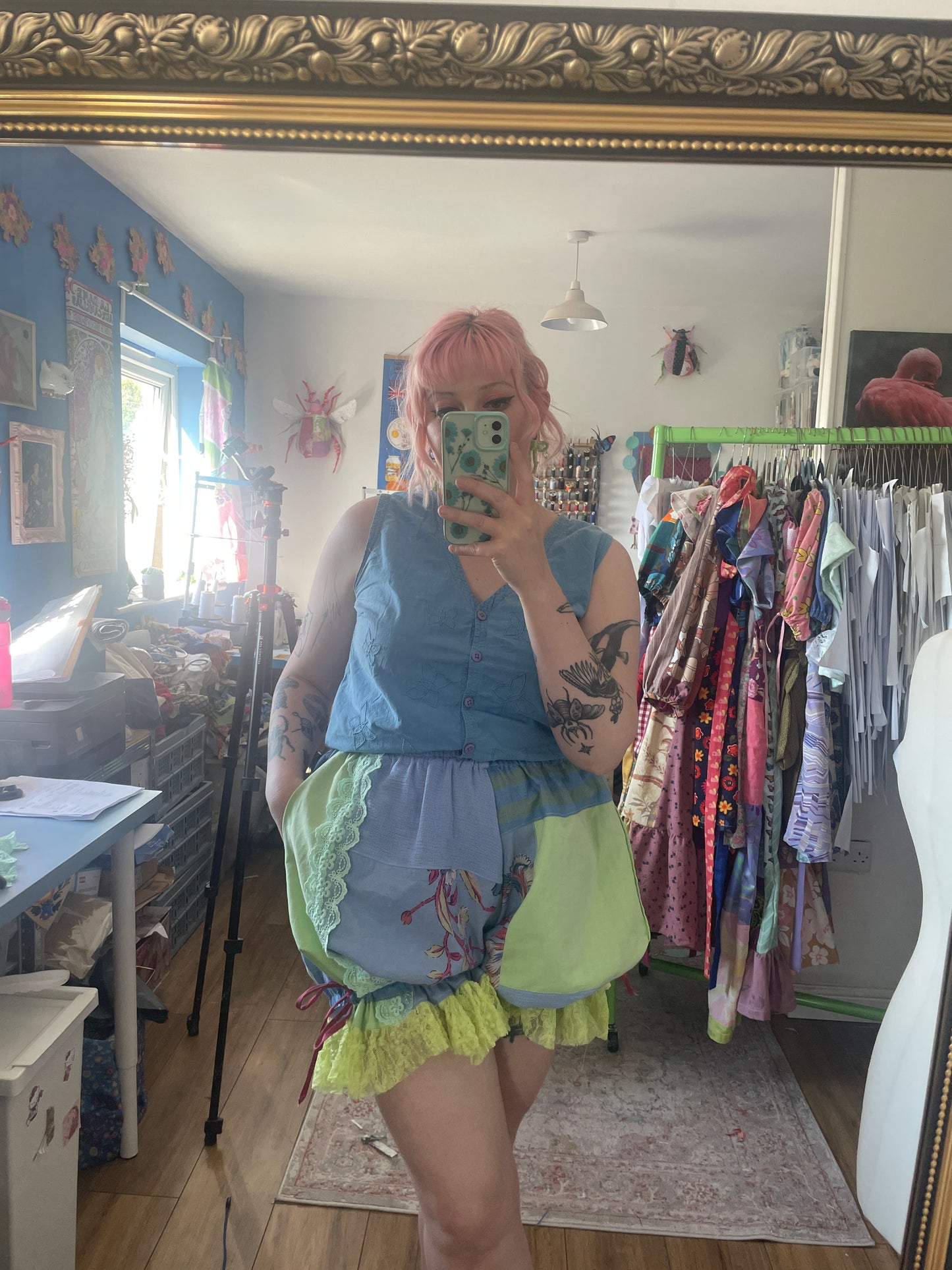 Upcycled Bloomer Shorts -  Size Large