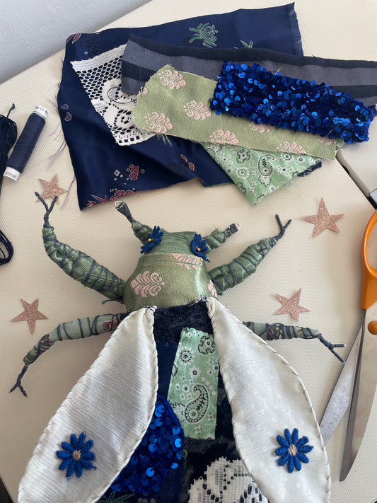 Fabric Beetle Bug Sewing Kit - different colours available!