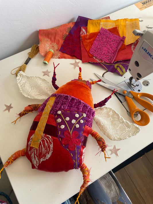 Fabric Beetle Bug Sewing Kit - different colours available!