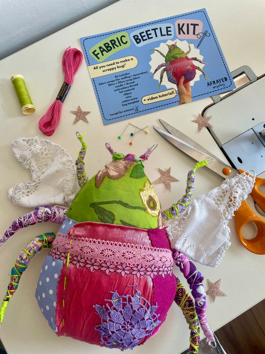 Fabric Beetle Bug Sewing Kit - different colours available!