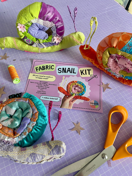 Fabric Snail Sewing Kit - different colours available!