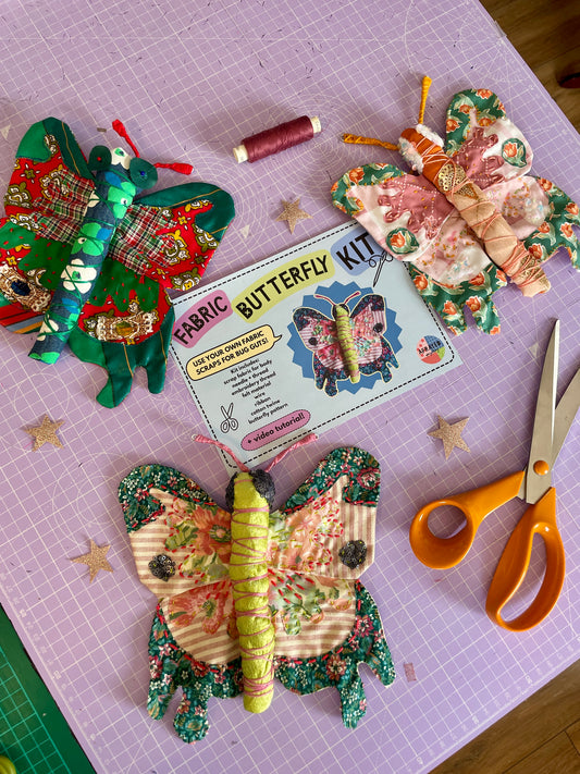 Fabric Butterfly Sewing Kit - different colours available!